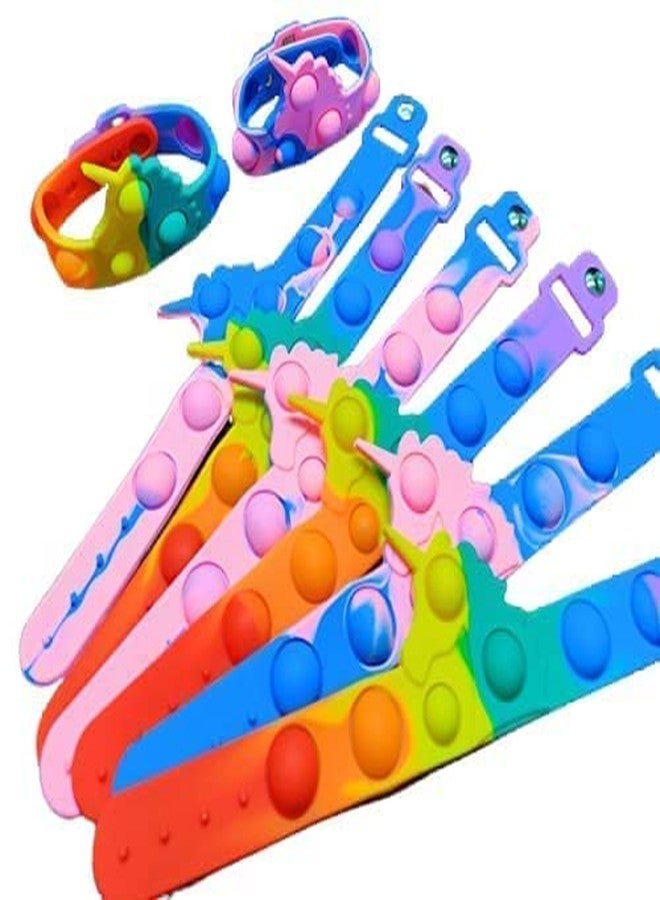 JAPSI Unicorn Pop it Band (Set of 2); Friendship band ; Rakhi Band for Kids/Toddlers ;Fidget Toy Bracelet ; Silicone Wristbands ;Multi Color - Image 5